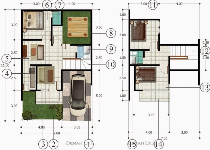 Desain rumah type 50 72